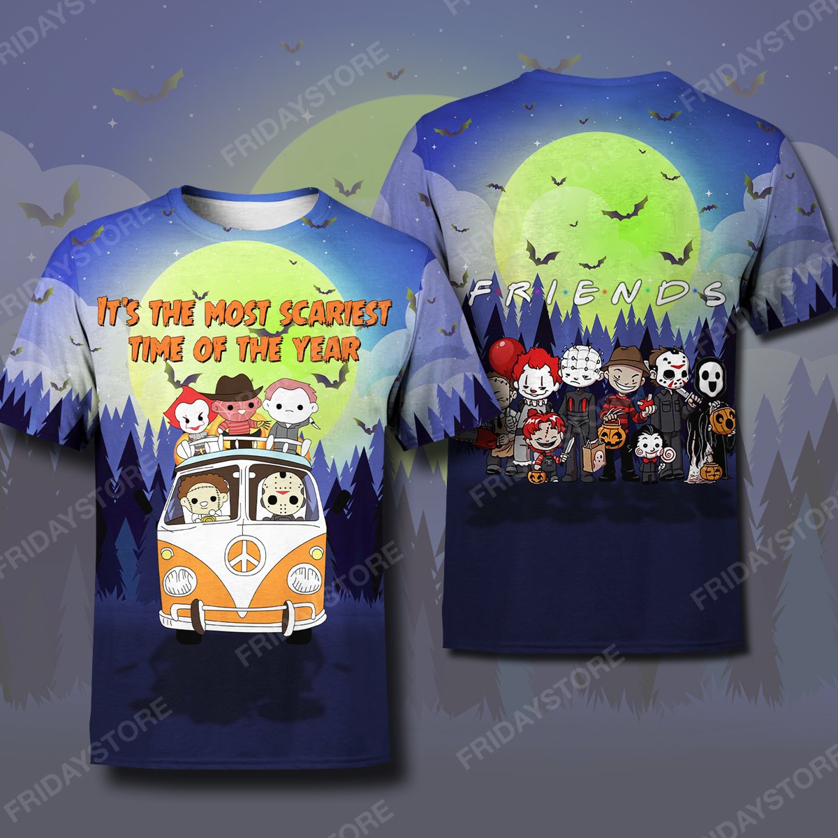 Unifinz Horror T-shirt Horror Halloween It's The Most Scariest Time Of The Year T-shirt Cool Halloween Horror Hoodie Sweater Tank 2025