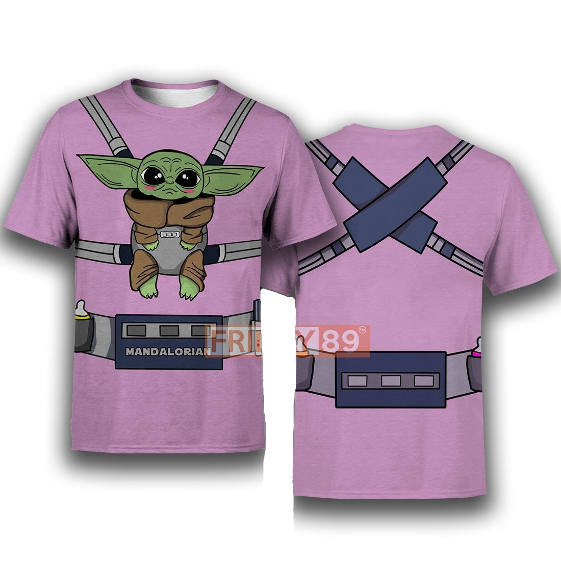 Unifinz SW T-shirt Baby Yoda Mando Carrier 3D Print Hoodie Baby Yoda Pink Hoodie SW Hoodie Sweater Tank 2025