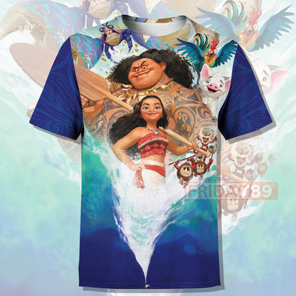 Unifinz DN T-shirt Moana Princess & Maui Magical Ocean 3D Print T-shirt Amazing DN Moana Hoodie Sweater Tank 2026