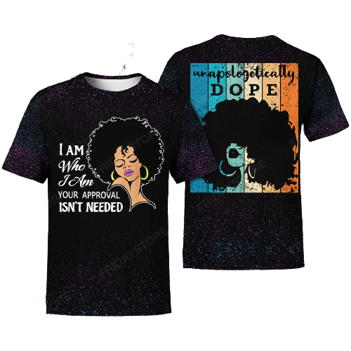 Unifinz African American Black History T-shirt Black Queen Afro Unapologetically Dope T-shirt African American Black History Hoodie 2022