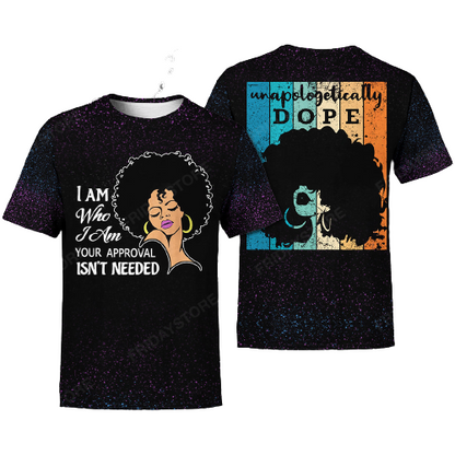 Unifinz African American Black History T-shirt Black Queen Afro Unapologetically Dope T-shirt African American Black History Hoodie 2022