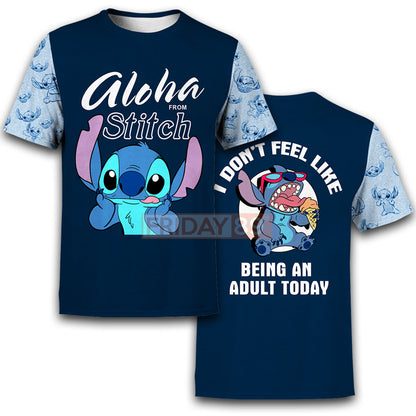 Unifinz Stitch T-shirt Aloha From Stitch 3D Print T-shirt Funny DN Stitch Hoodie Sweater Tank 2025