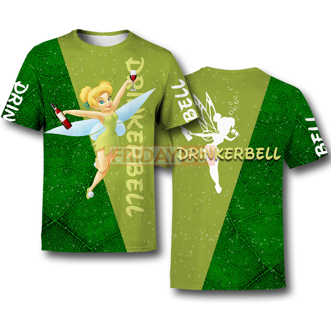 Unifinz DN T-shirt Drinkerbell Green Frost Fairy TinkerBell 3D Print T-shirt Funny DN TinkerBell Hoodie Sweater Tank 2025