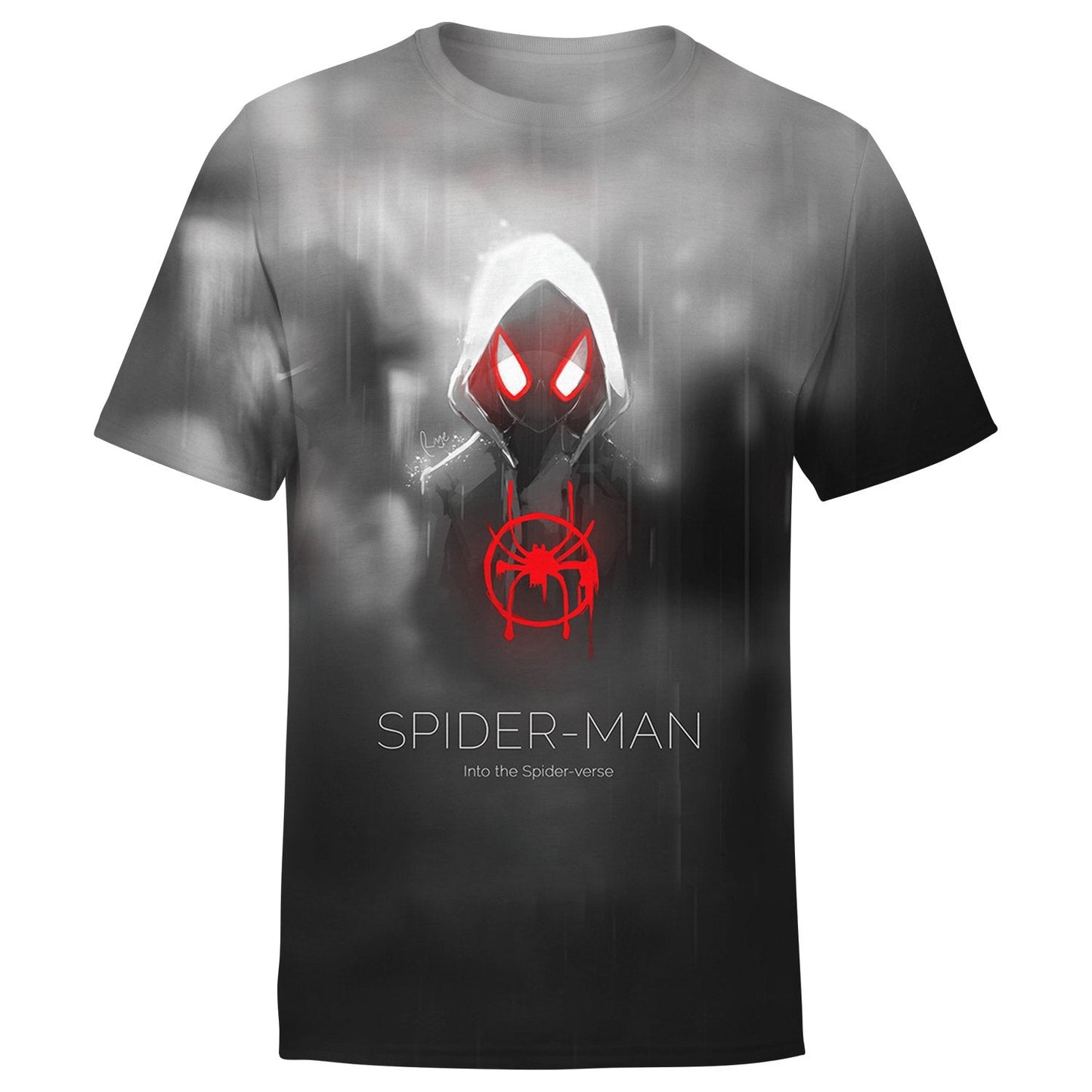 Spider Man Shirt Spider Man Into The Spider Verse 3D Grey Black Hoodie Spider Man Hoodie