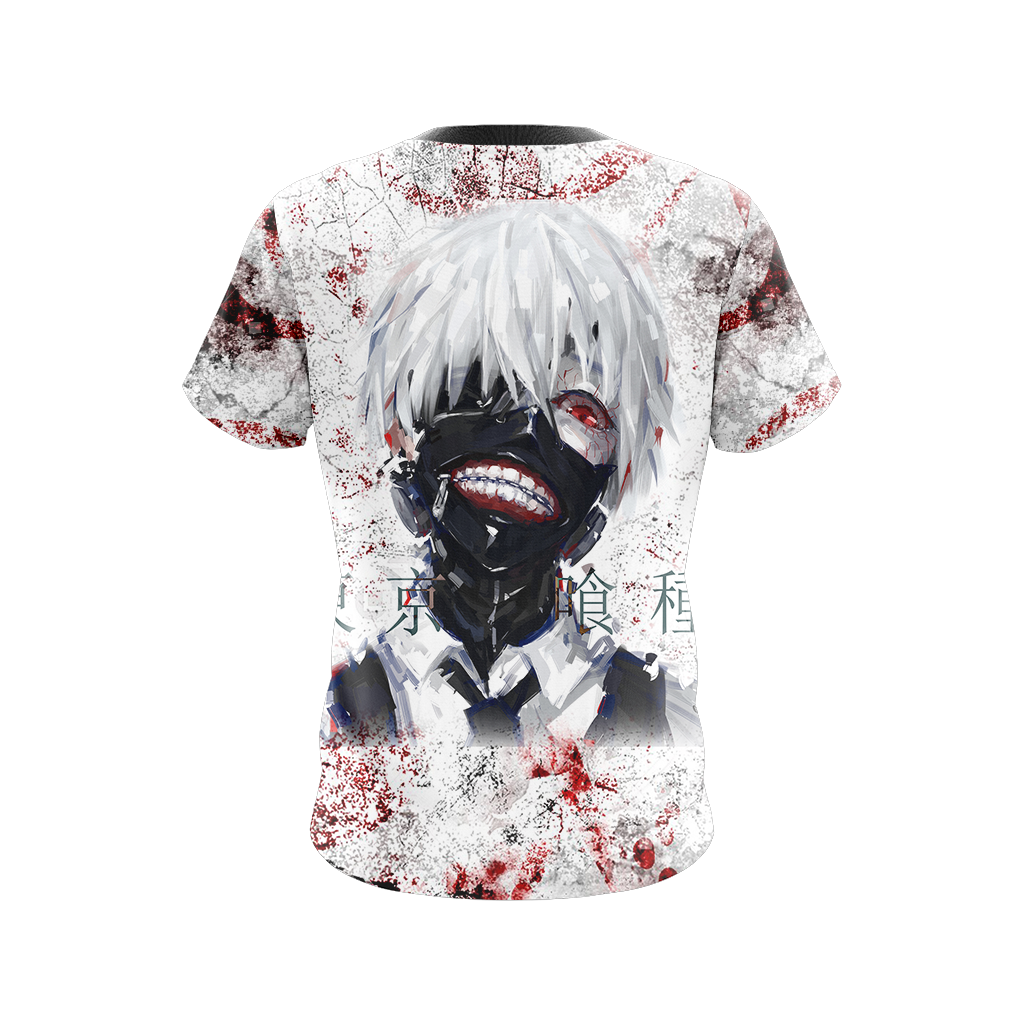  Tokyo Ghoul Hoodie Tokyo Ghoul Kaneki Ken Smiling Face Chain White Red Hoodie Anime Hoodie Ault Full Size Full Print