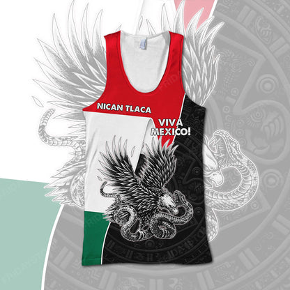 Unifinz Mexican T-shirt Mexican Flag Eagle Emblem Aztec Symbol Viva Mexico T-shirt Mexican Hoodie Mexican Sweater Tank 2022