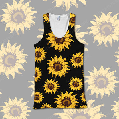 Unifinz Sunflower Hoodie Women Yellow Sunflower T-shirt Sunflower Hoodie Sweater Tank 2024