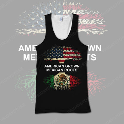 Unifinz Mexican T-shirt American Grown Mexican Groots T-shirt Mexican Hoodie Mexican Sweater Tank 2022