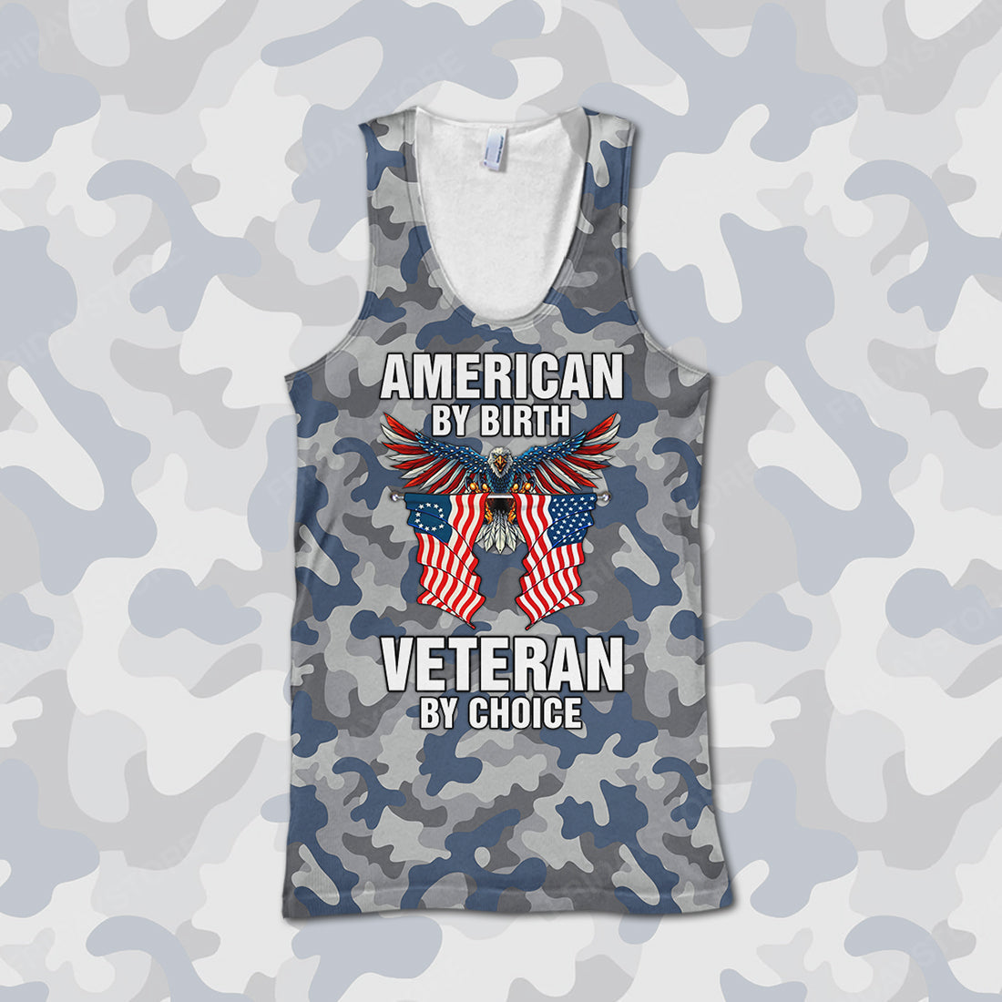 Unifinz Veteran T-shirt American By Birth Veteran By Choice Blue Grey Camouflage T-shirt Veteran Hoodie Sweater Tank 2022