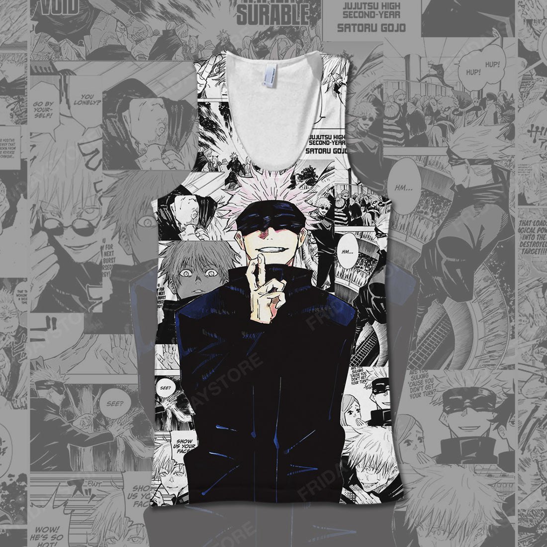 Unifinz Jujutsu Kaisen T-shirt Jujutsu Kaisen Gojo Black White T-shirt Jujutsu Kaisen Hoodie Jujutsu Kaisen Sweater Tank 2022