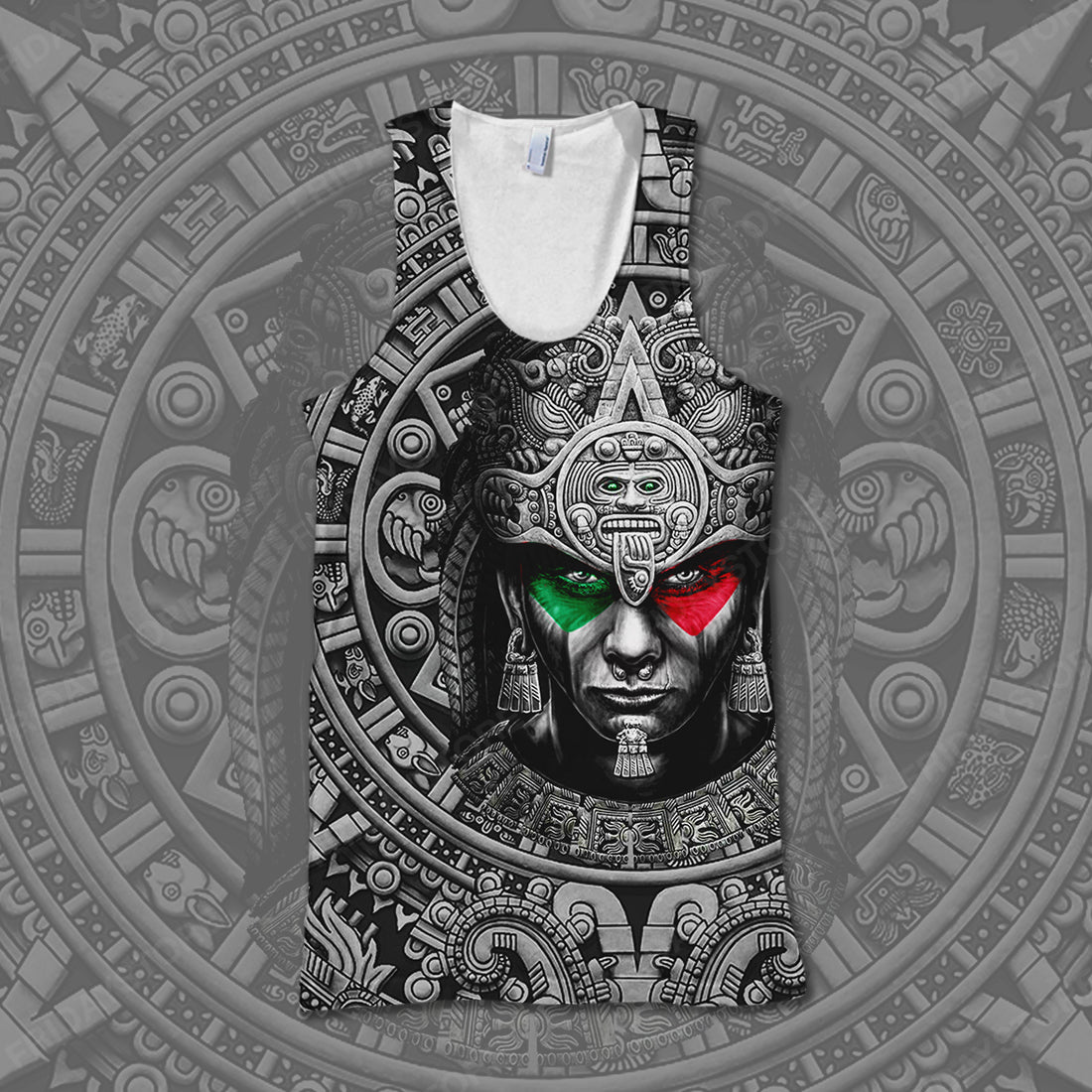 Unifinz Mexican T-shirt Mexican Culture Aztec Warrior 3D T-shirt Hoodie Adult Unisex Full Print 2022