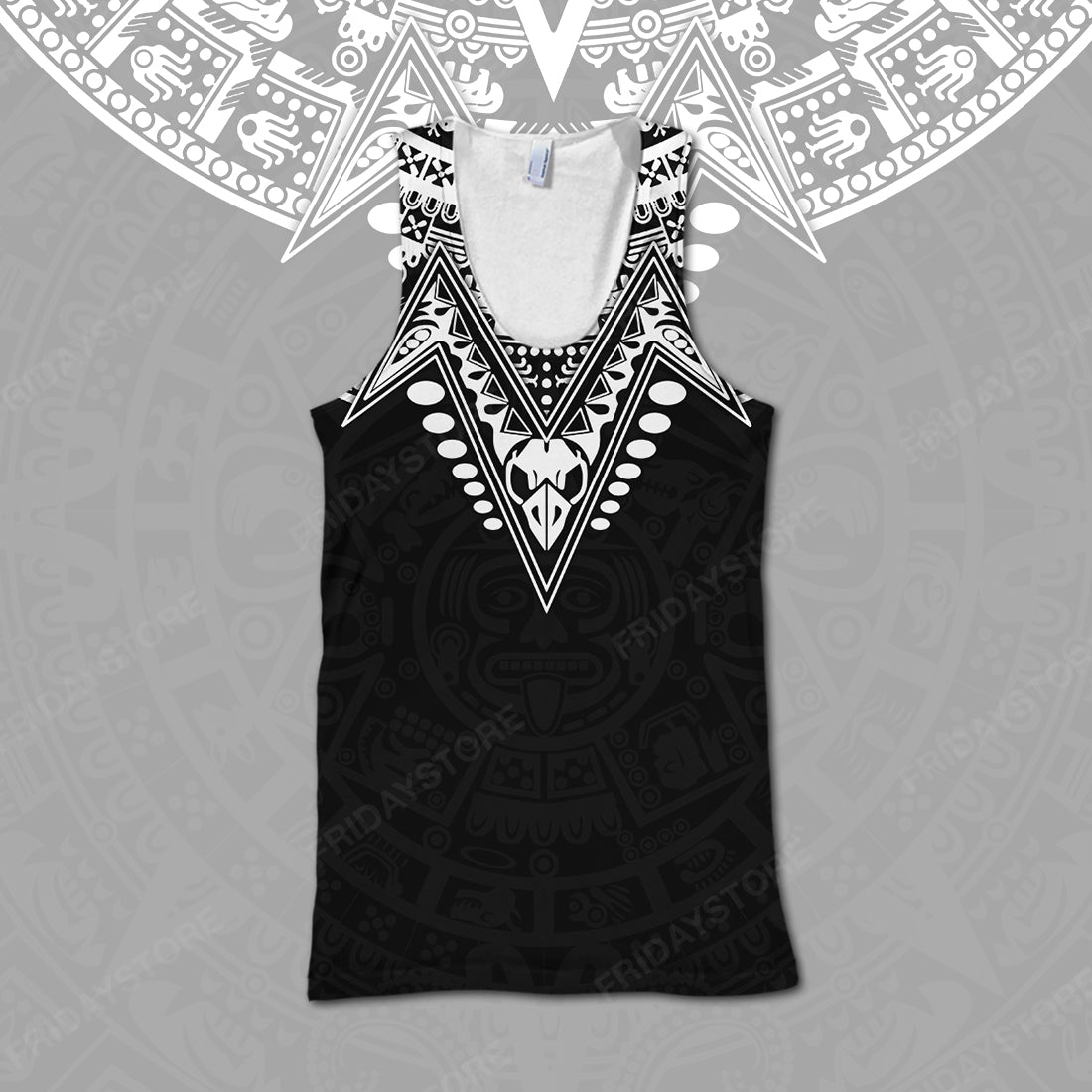 Unifinz Mexican T-shirt Mexican Culture Aztec Pattern Black White T-shirt Hoodie Adult Women Men Full Print Unisex 2022