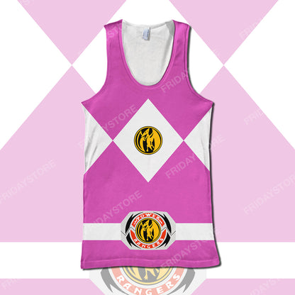Unifinz Power Ranger T-shirt Pink Power Ranger Costume T-shirt Awesome Power Ranger Hoodie Sweater Tank 2024