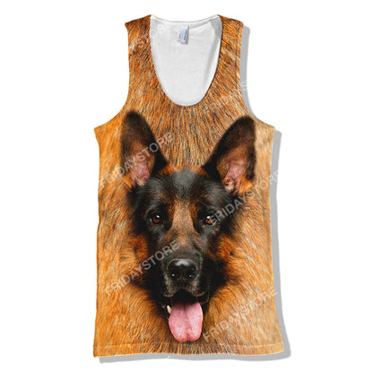 Unifinz Dog Hoodie German Shepherd Shirt German Shepherd Dog Graphic Brown Hoodie Amazing High Quality Dog Shirt Sweater Tank 2025