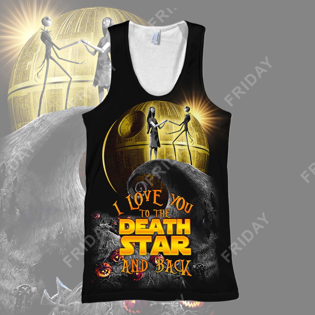 SW I Love You To The Death Star And Back 3D Print Hoodie T-shirt