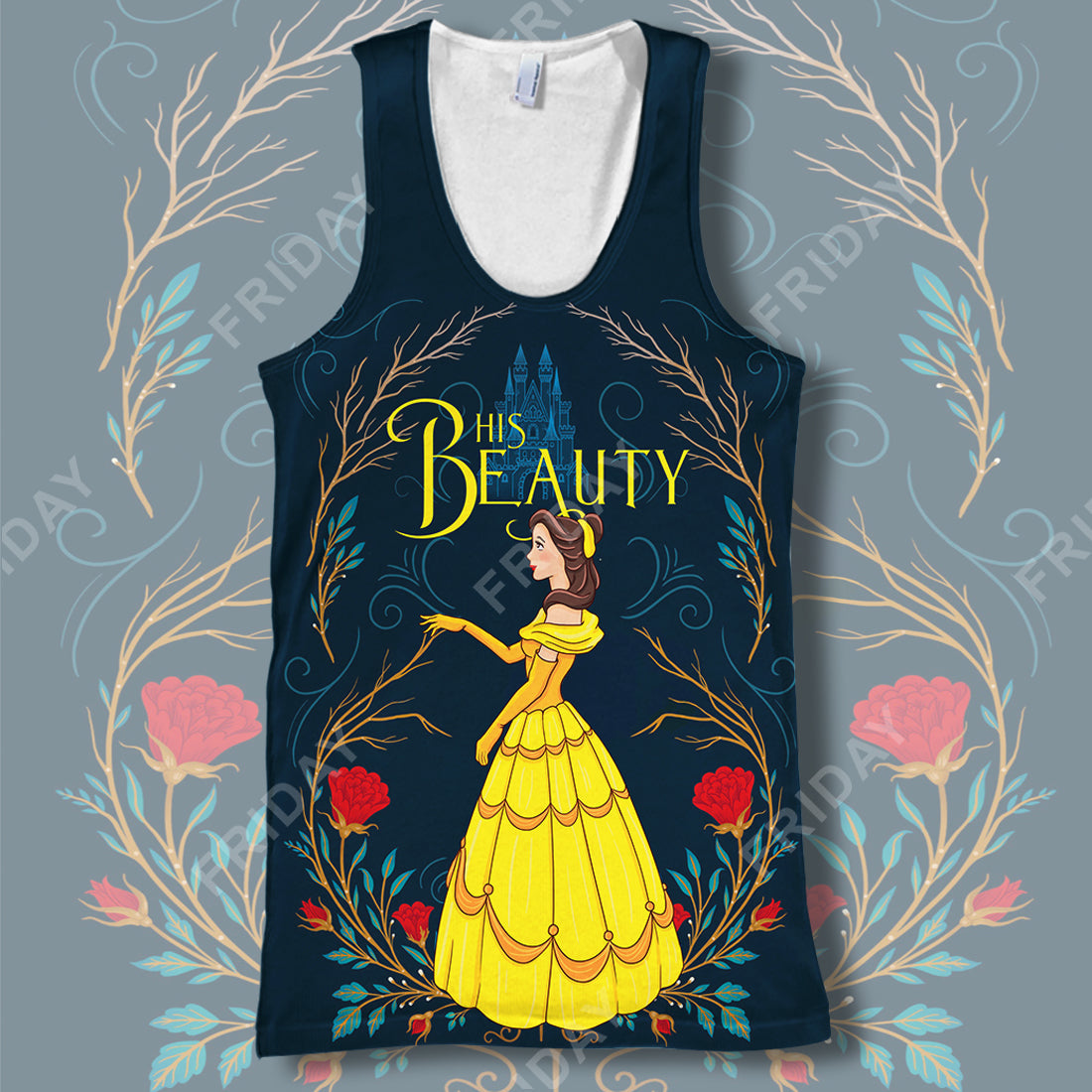 Unifinz DN T-shirt Beauty & The Beast His Beauty Couple 3D Print T-shirt Awesome DN Beauty & The Beast Hoodie Sweater Tank 2025