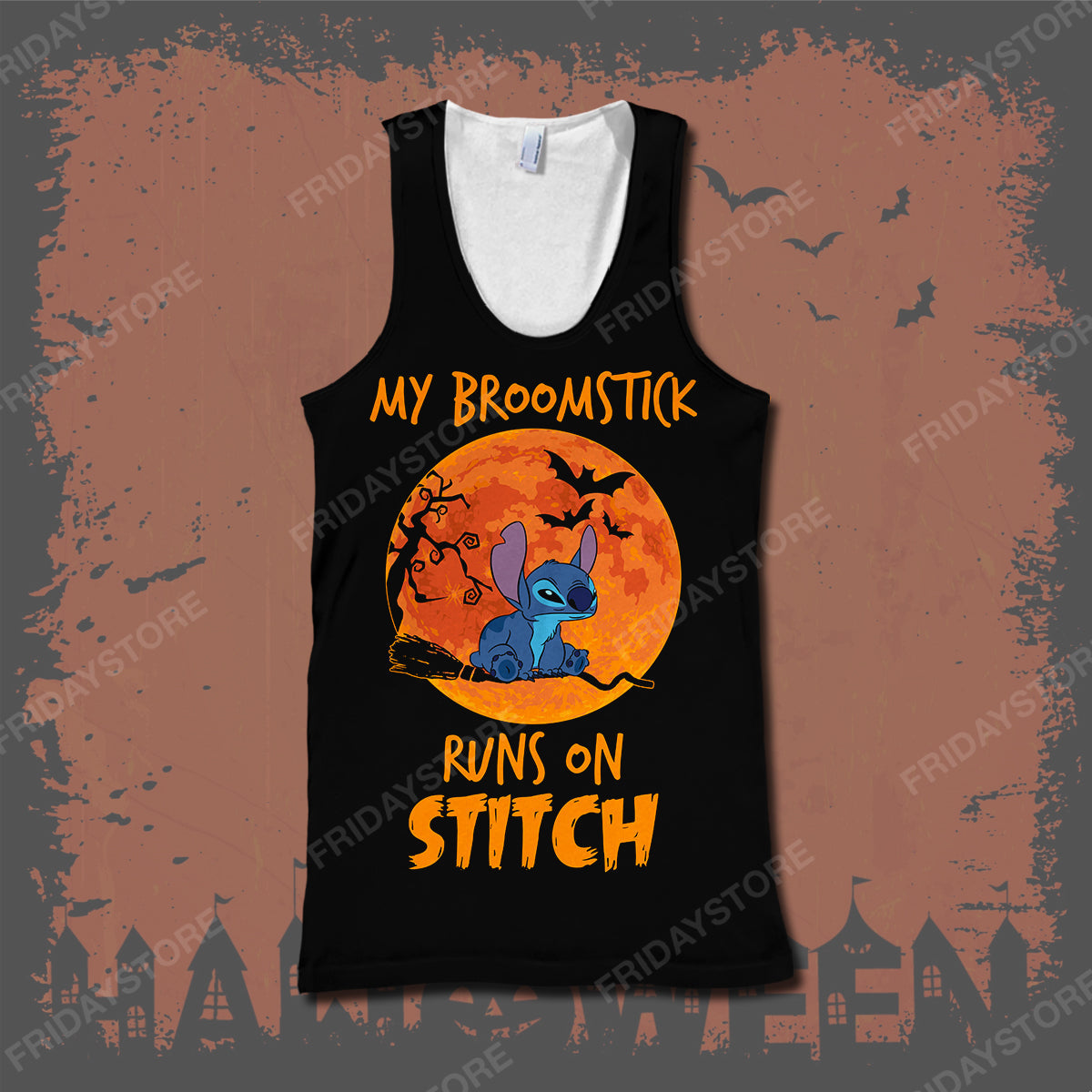 Unifinz LAS T-shirt My Broomstick Runs On Stitch T-shirt Awesome High Quality DN Stitch Hoodie Sweater Tank 2024