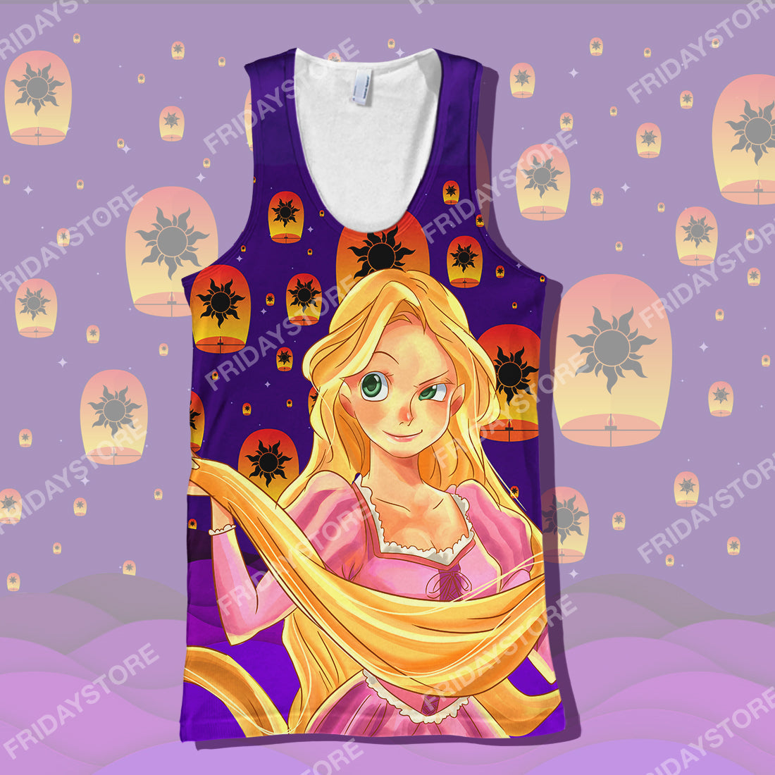 Unifinz DN Rapunzel T-shirt Princess Tangled Rapunzel Couple Silhouette T-shirt DN Tangled Apparel DN Rapunzel Hoodie Sweater Tank 2025