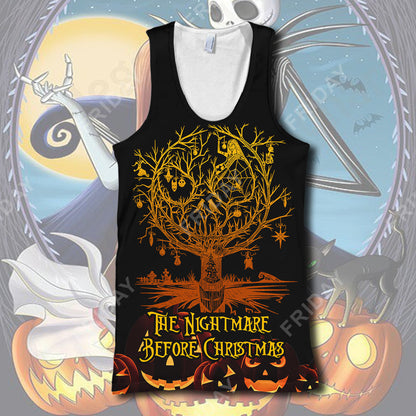 Unifinz TNBC T-shirt Nightmare Halloween Tree Love T-shirt Cool Amazing  DN TNBC Hoodie Sweater Tank 2024