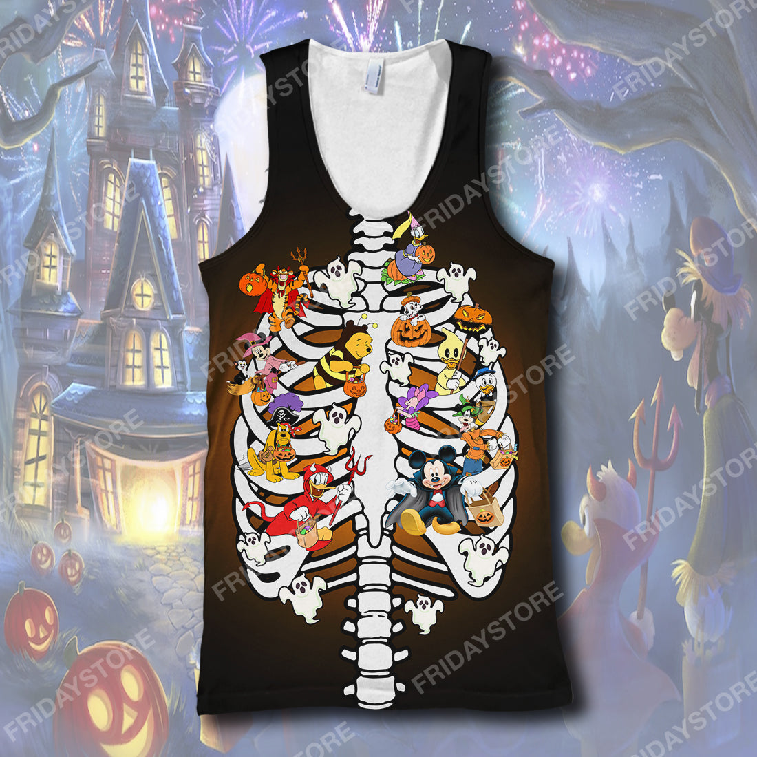 Unifinz DN T-shirt Disney Characters Happy Halloween Party Bone T-shirt Awesome High Quality DN Hoodie Sweater Tank 2025