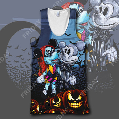 Unifinz DN T-shirt Mouse Couple Night Of Halloween T-shirt Cool DN MK Mouse Hoodie Sweater Tank 2024