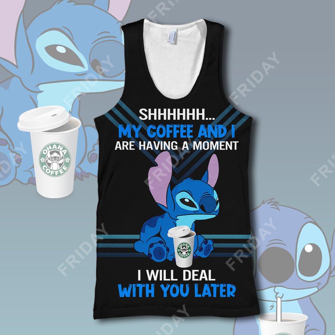 Unifinz LAS T-shirt My Coffee And I Are Having A Moment T-shirt Awesome High Quality DN Stitch Hoodie Sweater Tank 2025