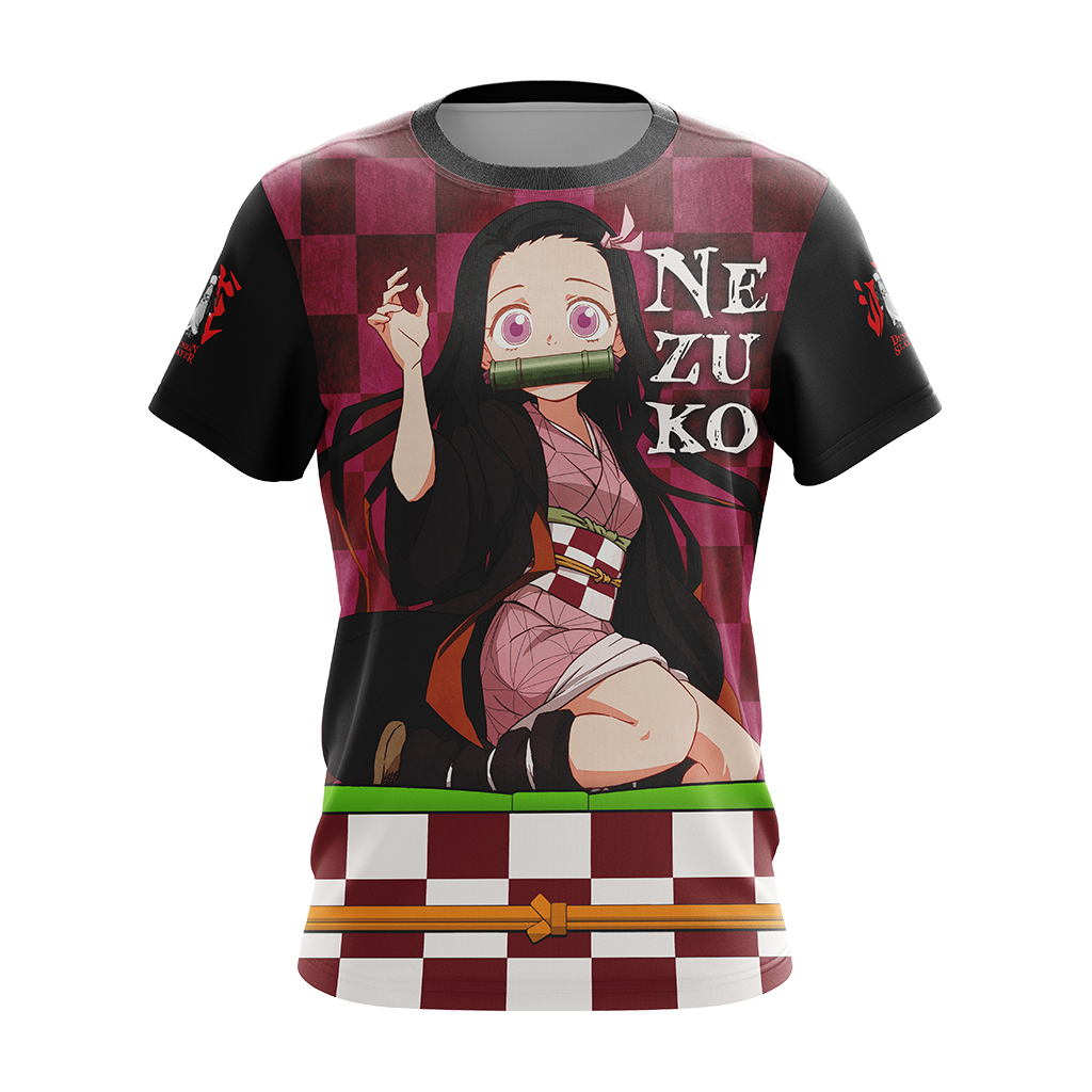 Demon Slayer T-shirt Nezuko Kamado Black Pink Hoodie Demon Slayer Hoodie