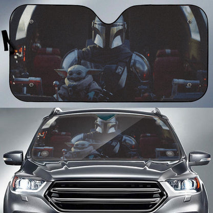  Star Wars Car Sun Shade The Mandalorian The Child Auto Sun Shade