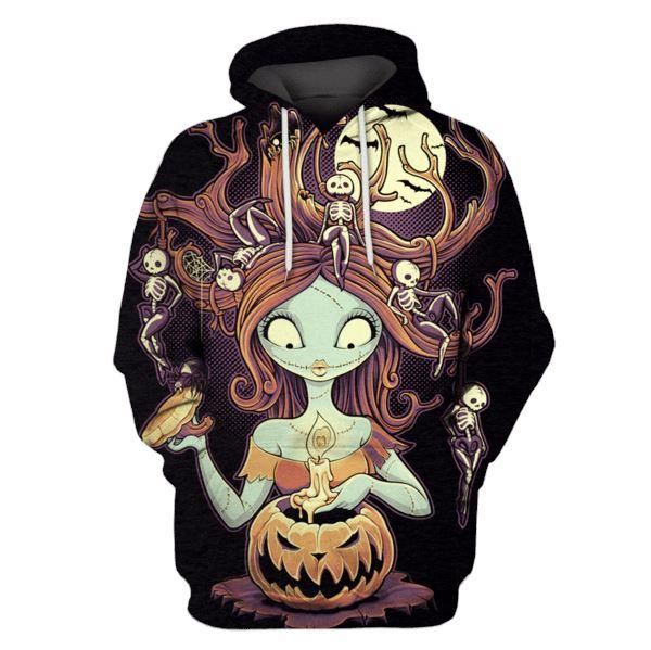 Nightmare Before Christmas T-shirt Sally Halloween Night Skeleton Hoodie Nightmare Before Christmas Hoodie