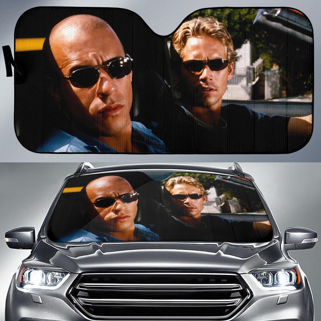  Fast And Furious Car Sun Shade Toretto And Brian Windshield Sun Shade