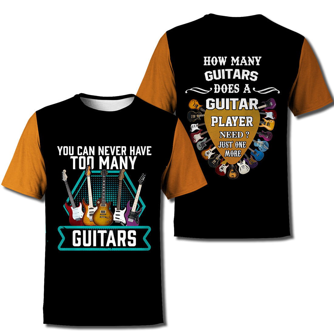 Unifinz Guitars T-shirt 3D Print Guitars Quotes T-shirt Awesome Guitars Hoodie Sweater Tank 2022