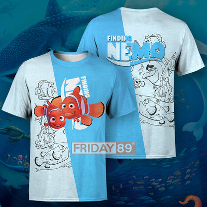 Unifinz DN T-shirt Finding Nemo Blue T-shirt Amazing DN Finding Nemo Hoodie Sweater Tank 2026