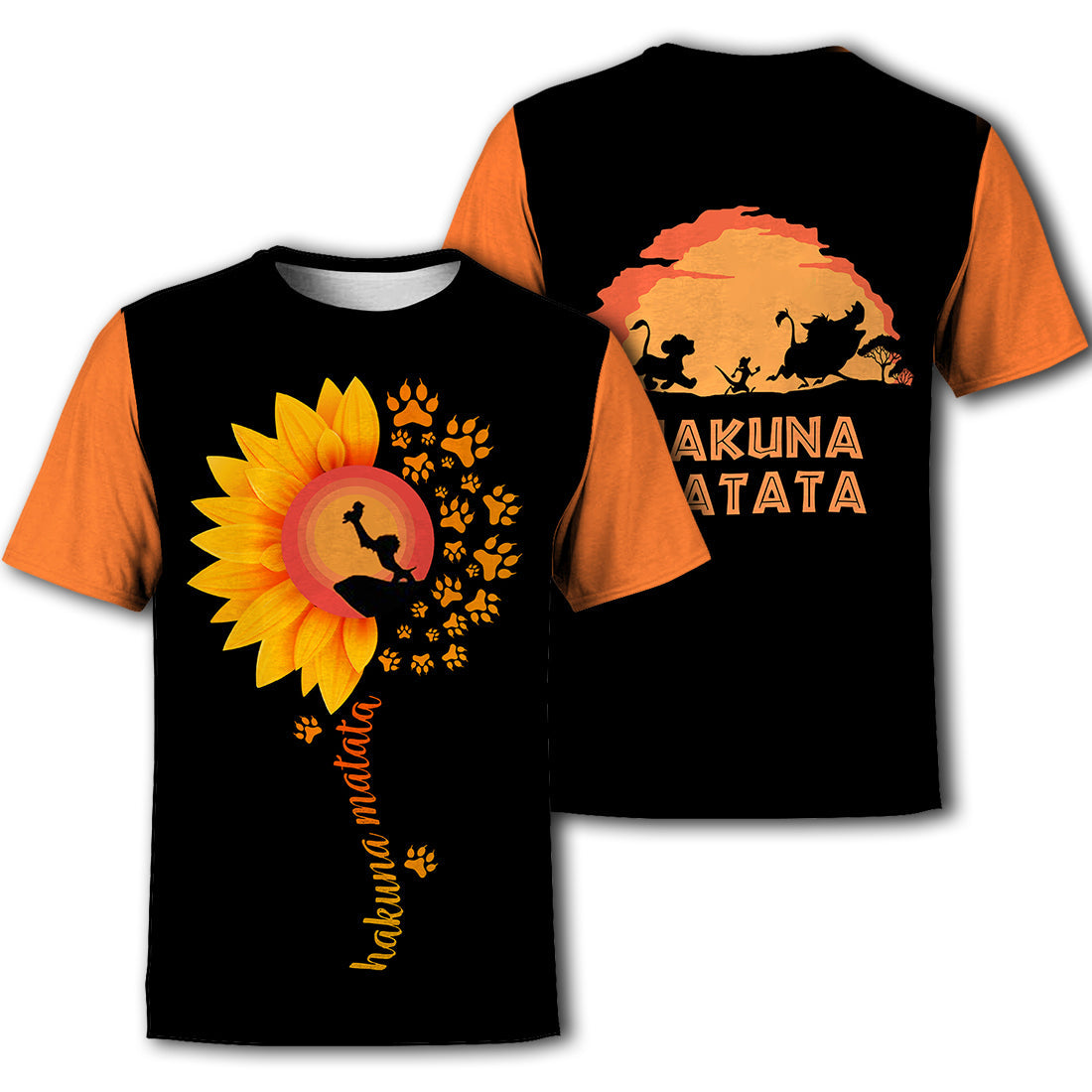 Unifinz DN LK T-shirt Hakuna Matata Sunflower 3D Print T-shirt High Quality DN LK Hoodie Sweater Tank 2024