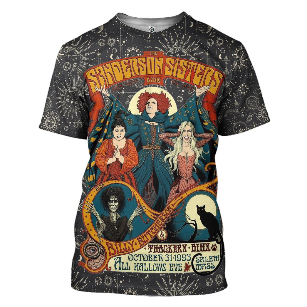 DN T-shirt Hocus Pocus Shirt The Sanderson Sisters Witches Grey Hoodie DN Hoodie