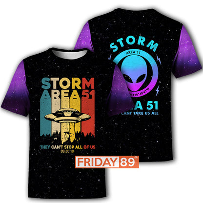 Unifinz Alien Hoodie Storm Area 51 They Can't Stop Us T-shirt High Quality Alien Shirt Sweater Tank 2024