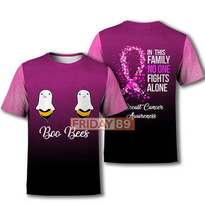 Unifinz Breast Cancer Hoodie Boo Bees Breast Cancer Awareness T-shirt Breast Cancer Shirt Sweater Tank 2025