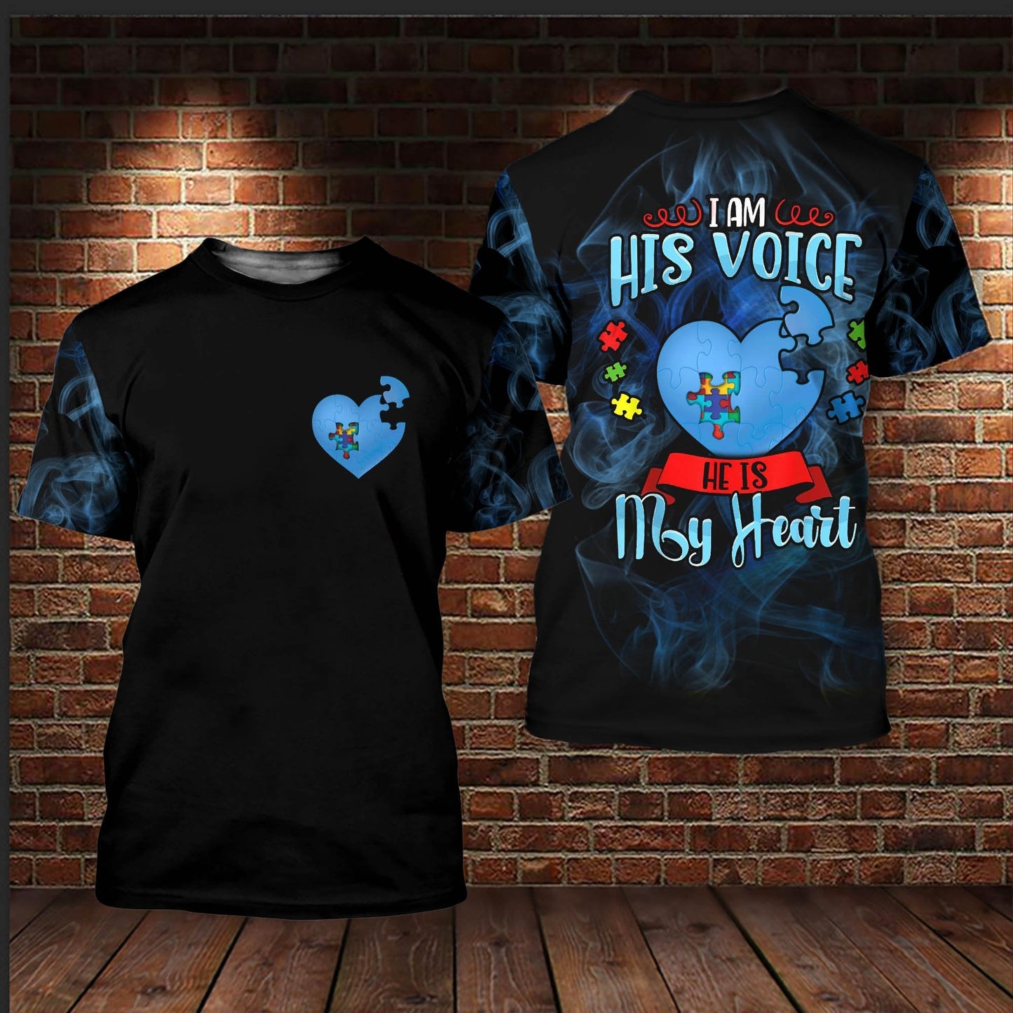 Unifinz Autism Hoodie I'm His Voice He Is My Heart Autism 3D Hoodie Autism Shirt Autism Apparel 2023