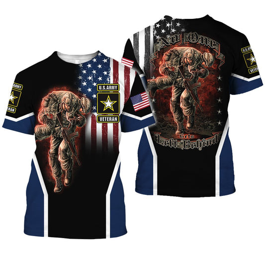 Unifinz Veteran Shirt No One Gets Left Behind 3D All Over Print Cool T-shirt Military Apparel T-shirt 2022