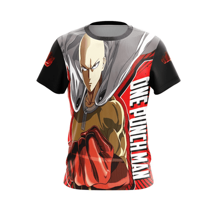 One Punch Man Hoodie One Punch Man Saitama New Look T-shirt Black Red Unisex