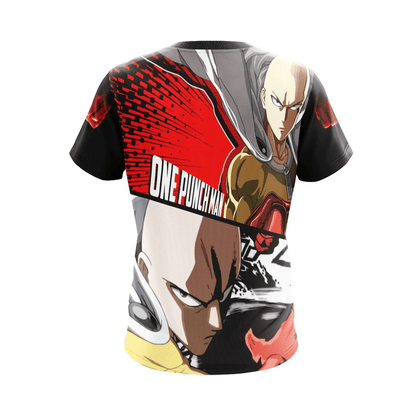 One Punch Man Hoodie One Punch Man Saitama New Look T-shirt Black Red Unisex