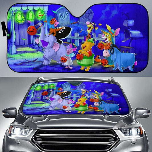 DN Car Sun Shade Winnie The Pooh Halloween Windshield Sun Shade