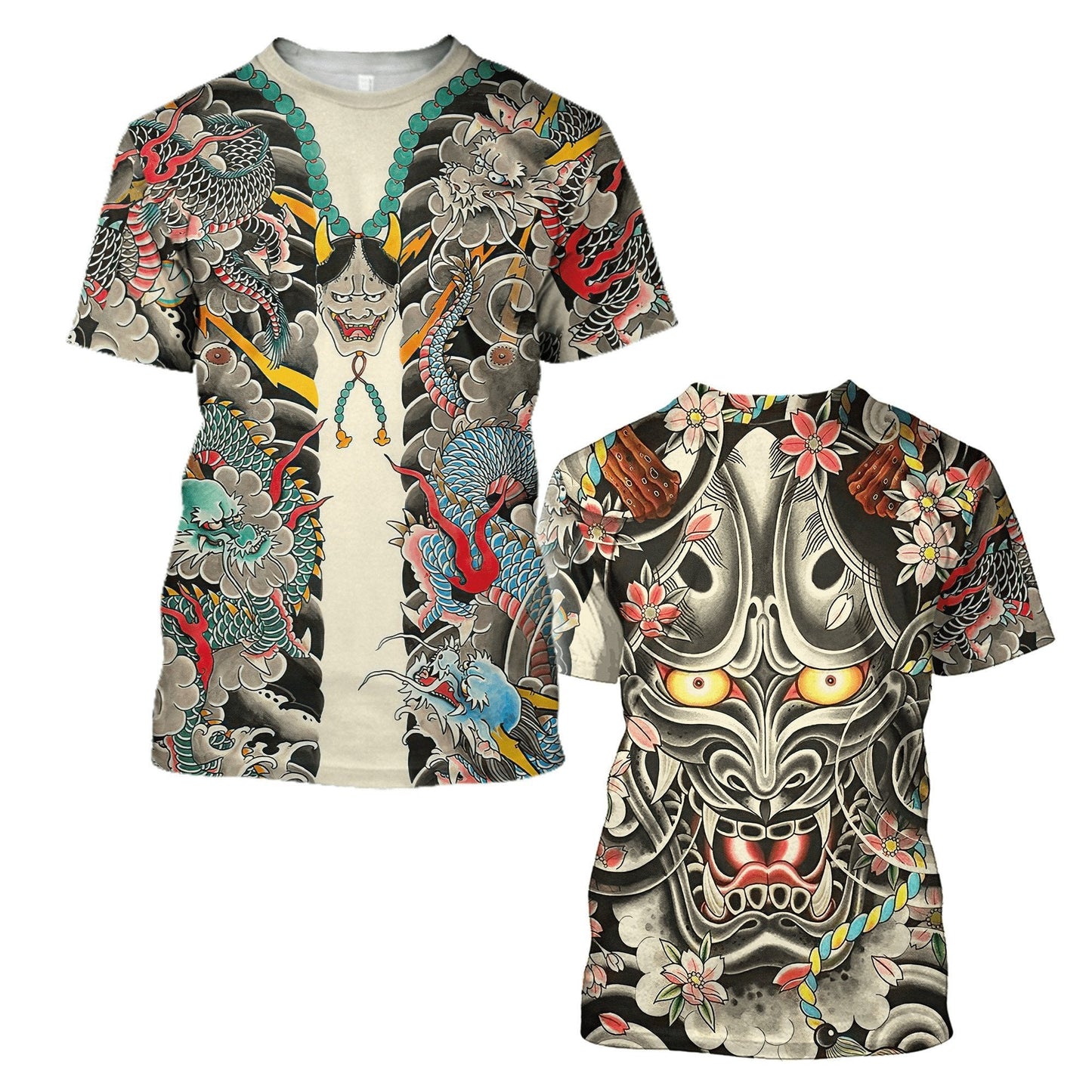  Japan T-shirt Japanese Yakuza Tattoo Japan Culture T-shirt Hoodie Adult Full Print