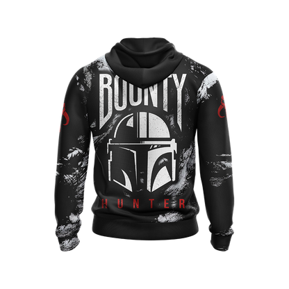  SW Hoodie SW Mandalorian Bounty Hunters This Is The Way Black Zip Hoodie Adult Full Print Unisex