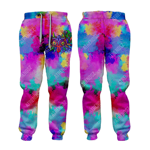 Unifinz Legend Of Zelda Jogger Majora's Mask Tie Dye Sweatpants Legend Of Zelda Pants 2023