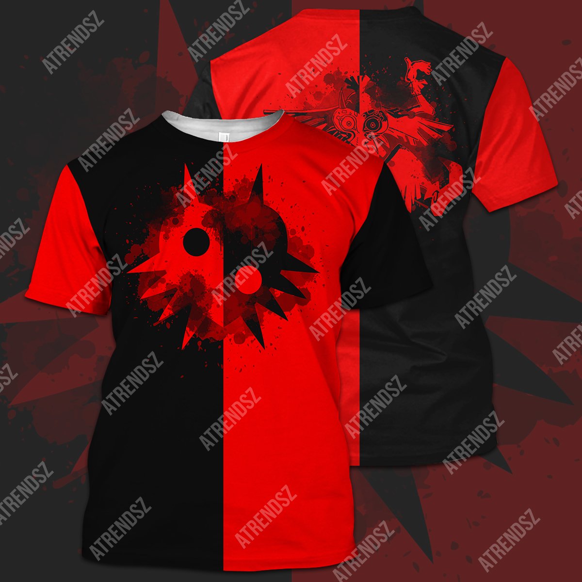 Unifinz Legend Of Zelda Shirt Black Red Majora's Mask T-shirt Legend Of Zelda Hoodie Sweater Tank 2022
