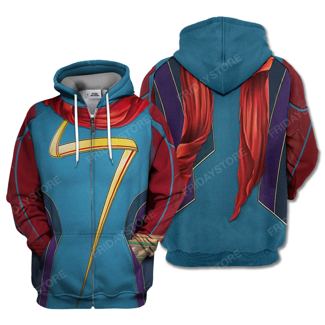 MV T-Shirt Ms Mavel Suit 3d Costume Hoodie MV Hoodie MV Costume T-shirt Hoodie