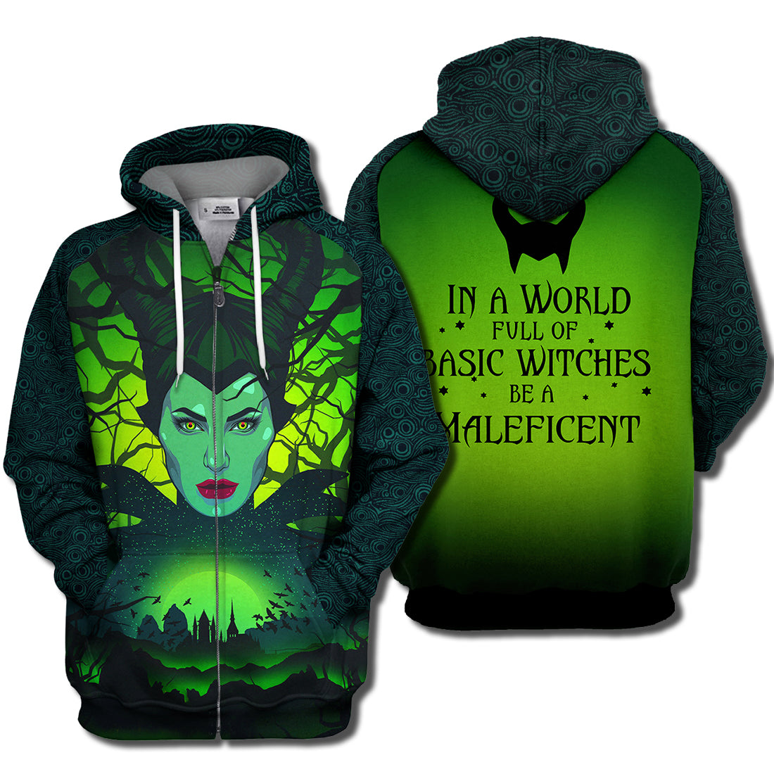 Unifinz DN Maleficent T-shirt 3D Print Maleficent Green T-shirt Awesome DN Maleficent Hoodie Sweater Tank 2022