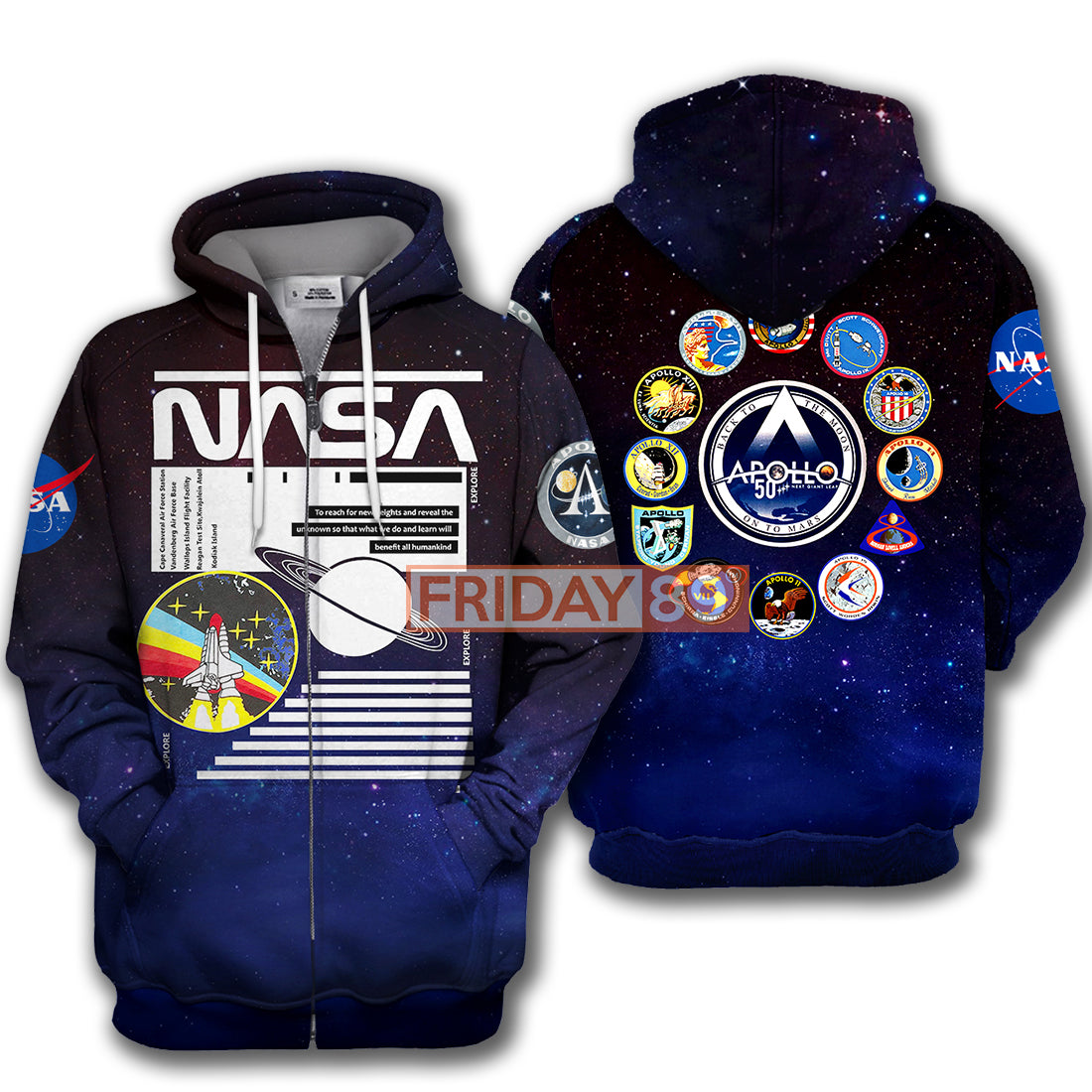 Unifinz NASA Hoodie National Space Apollo T-shirt Amazing NASA Shirt Sweater Tank 2025