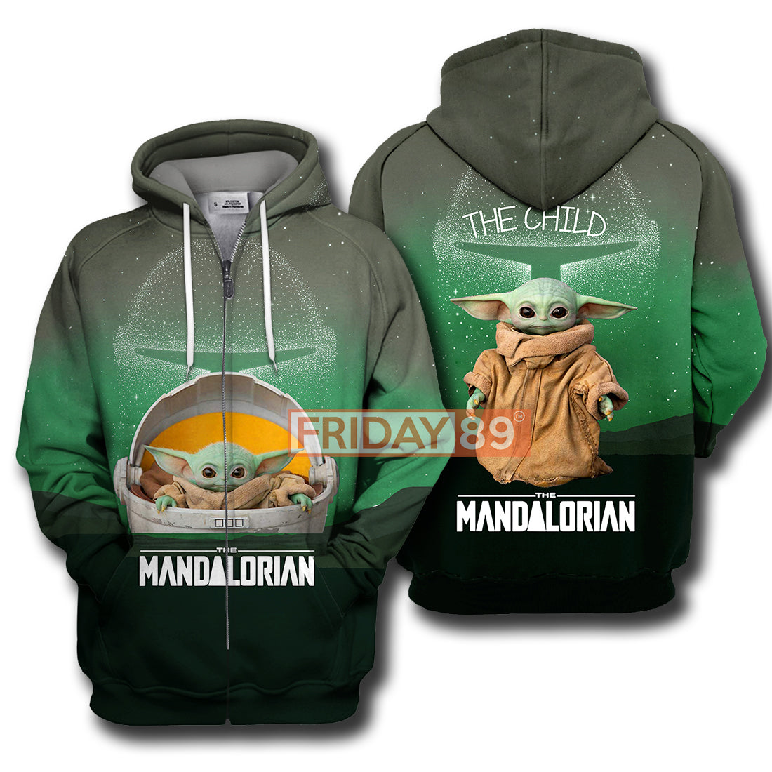 Unifinz SW T-shirt The Child The Mandalorian Baby Yoda All Over Print T-shirt SW Hoodie Sweater Tank 2025