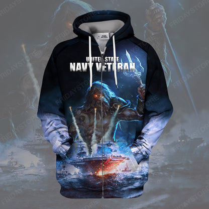 Unifinz Veteran Hoodie Navy Veteran T-shirt Navy Veteran Hoodie Cool Military Sweater Tank 2026